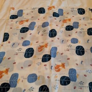 Fox Muslin Baby Swaddle Blanket